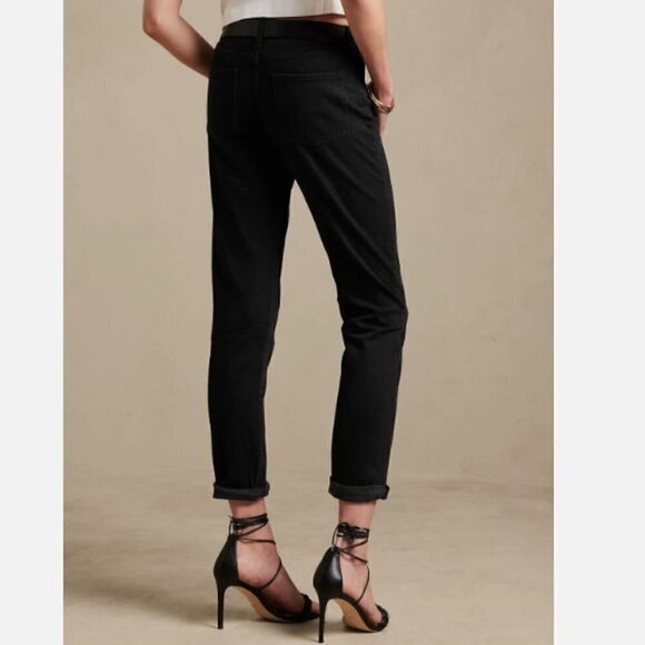 Banana Republic 90's VIBE Girlfriend LOW RISE Black Y2K Jeans Plus Size 34/18 - Picture 2 of 6